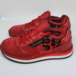 Authentic Dolce & Gabbana Womens Red Sneakers Size 35 US 5 New without box